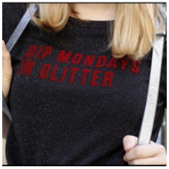 Zara Trafaluc Dip Mondays in Glitter Crew Neck Cropped Glitter Top Size S - Picture 3 of 12
